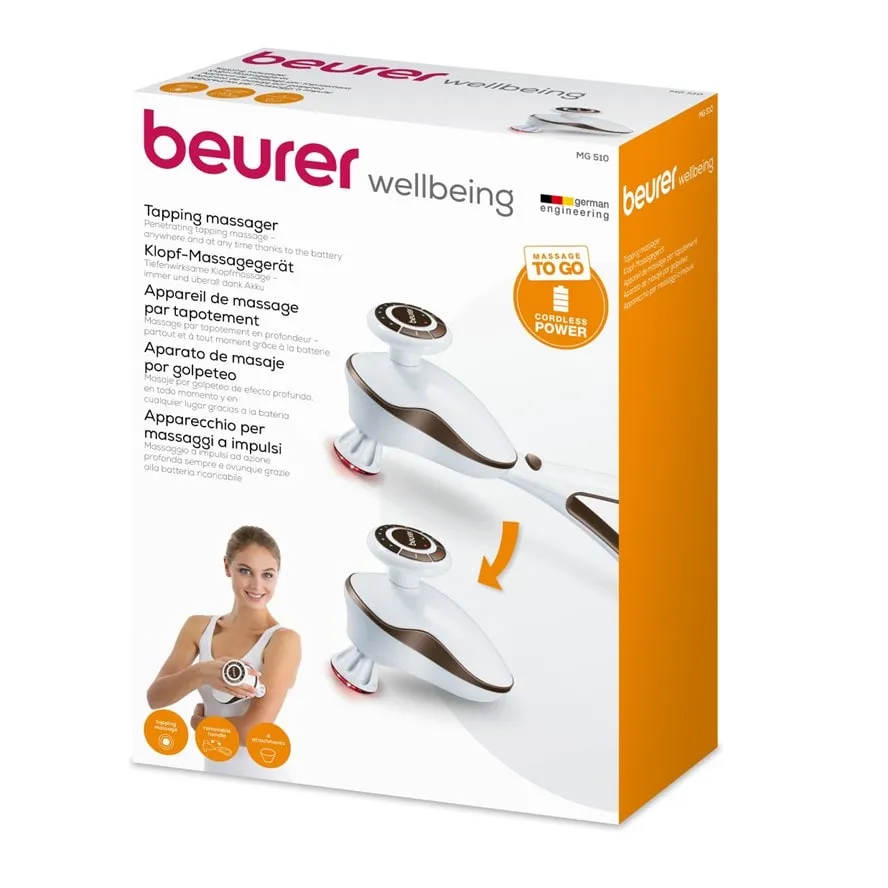 ماساژور-دستی-MG510 ماساژوربرقی بیوررمدل Mg510ماساژضربه ای؛قابلیت شارژشدن،گارانتی طلایی آرمین درمان و خدمات پس ازفروشbeurerازنمایندگی رسمی - تصویر 1